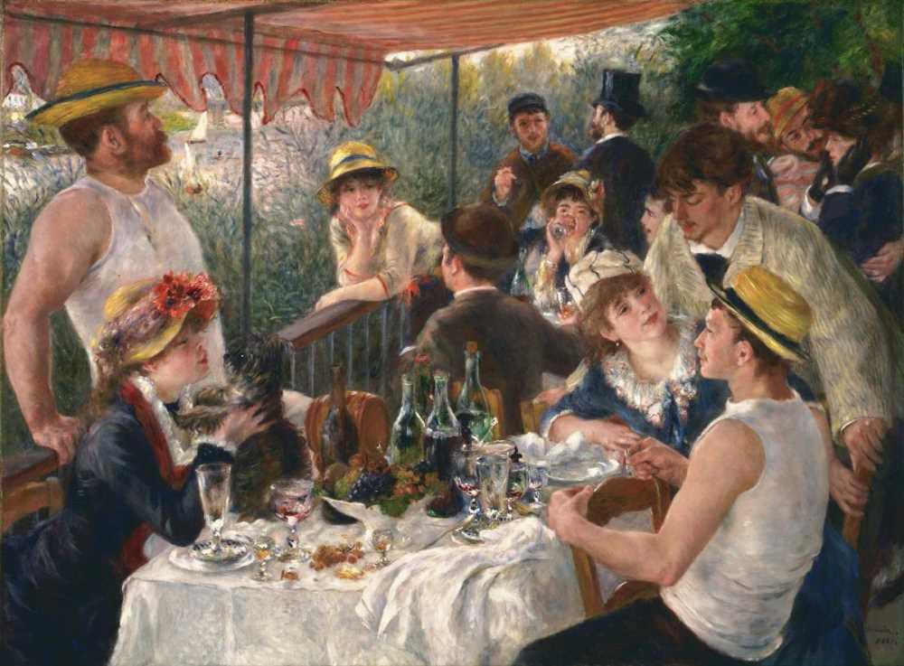 A boatmen breakfast with Pierre-Auguste Renoir
